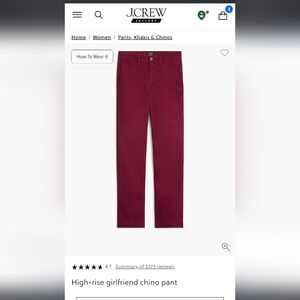 Women's Burgundy Pants